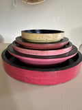 Set de bols en bois colorés (prix par set)