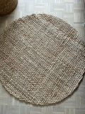 Woven round rug