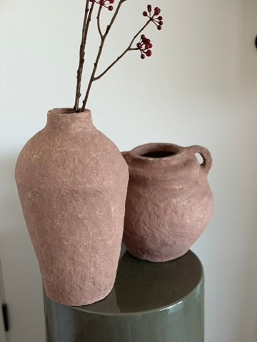 Handmade pink decorative pot