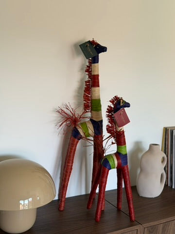 Decorative colorful giraffe (set of 2)