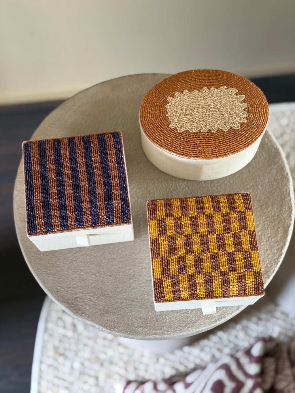 Pearl decorative storage boxes