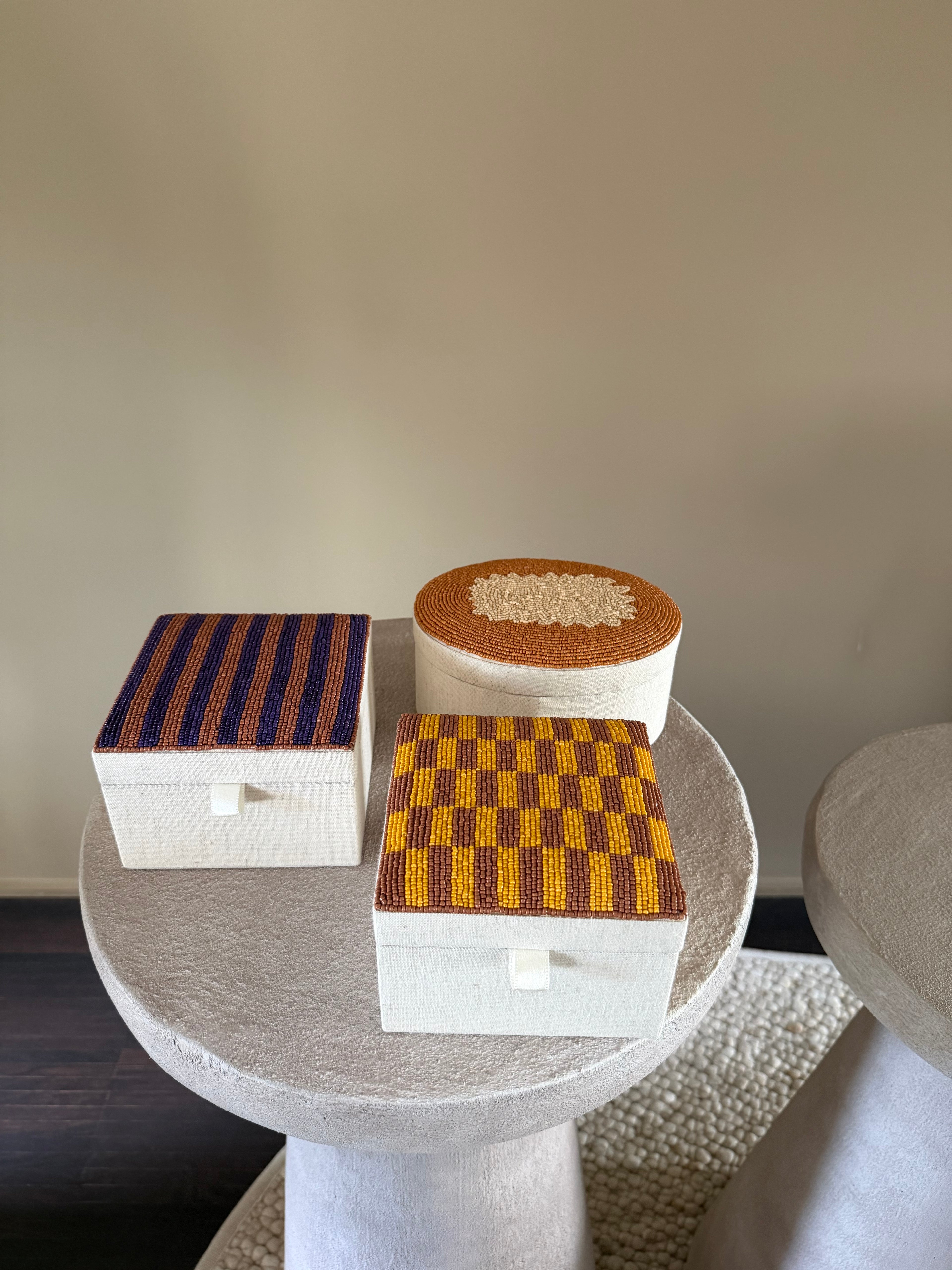 Pearl decorative storage boxes