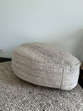 Oval fabric pouf