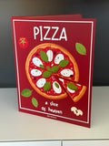 Book design side table with pizza serving board&cutter