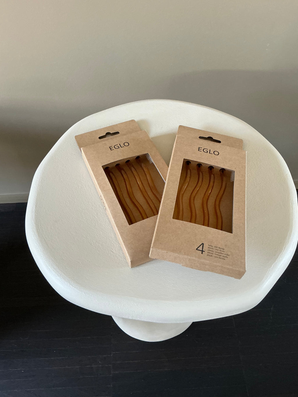 Orange glass straws