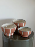 Striped terracotta bowl M