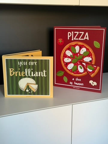 Book design side table with cheese board& knife set