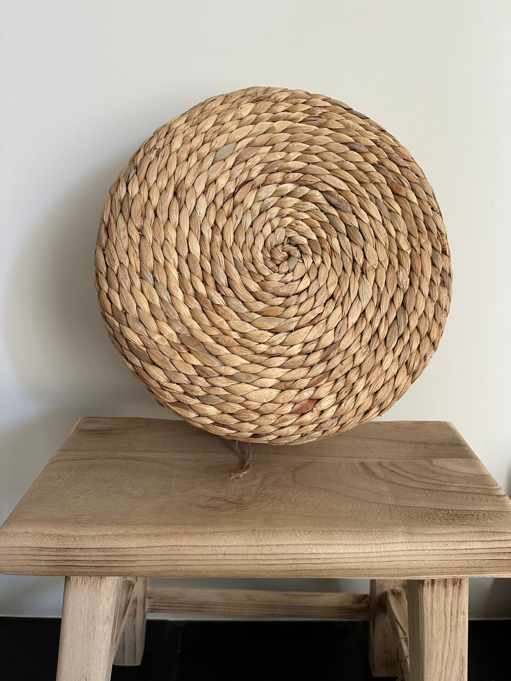 Decorative rattan poufs