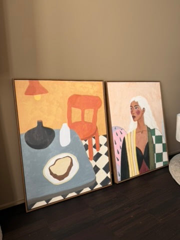 Framed artwork woman (70x90cm)