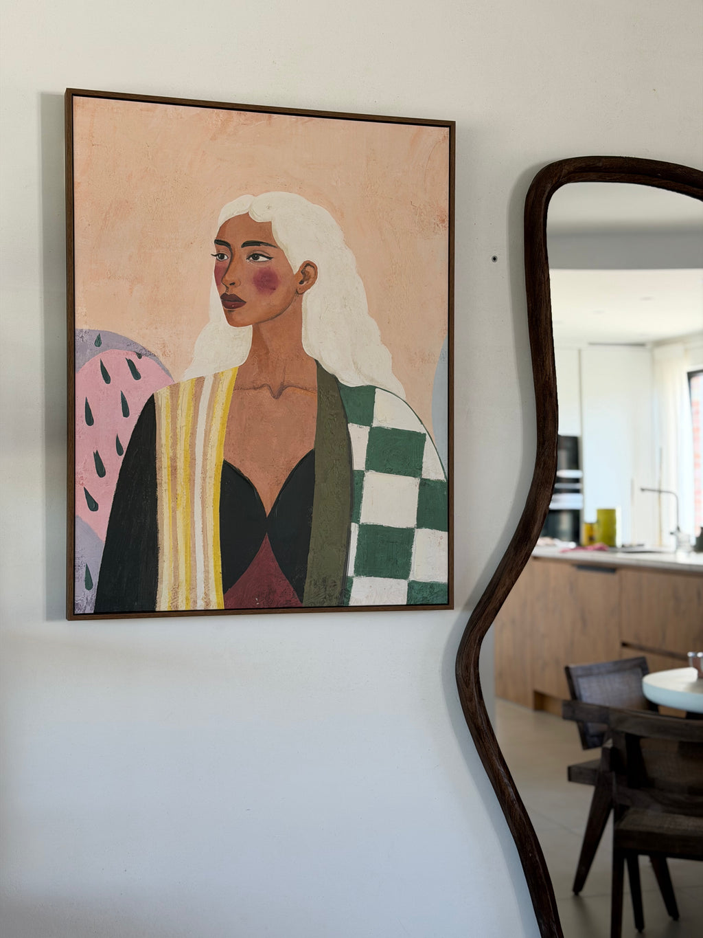 Framed artwork woman (70x90cm)