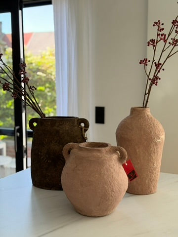 Handmade pink decorative pot
