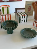 Green decorative bowl (set of 2)