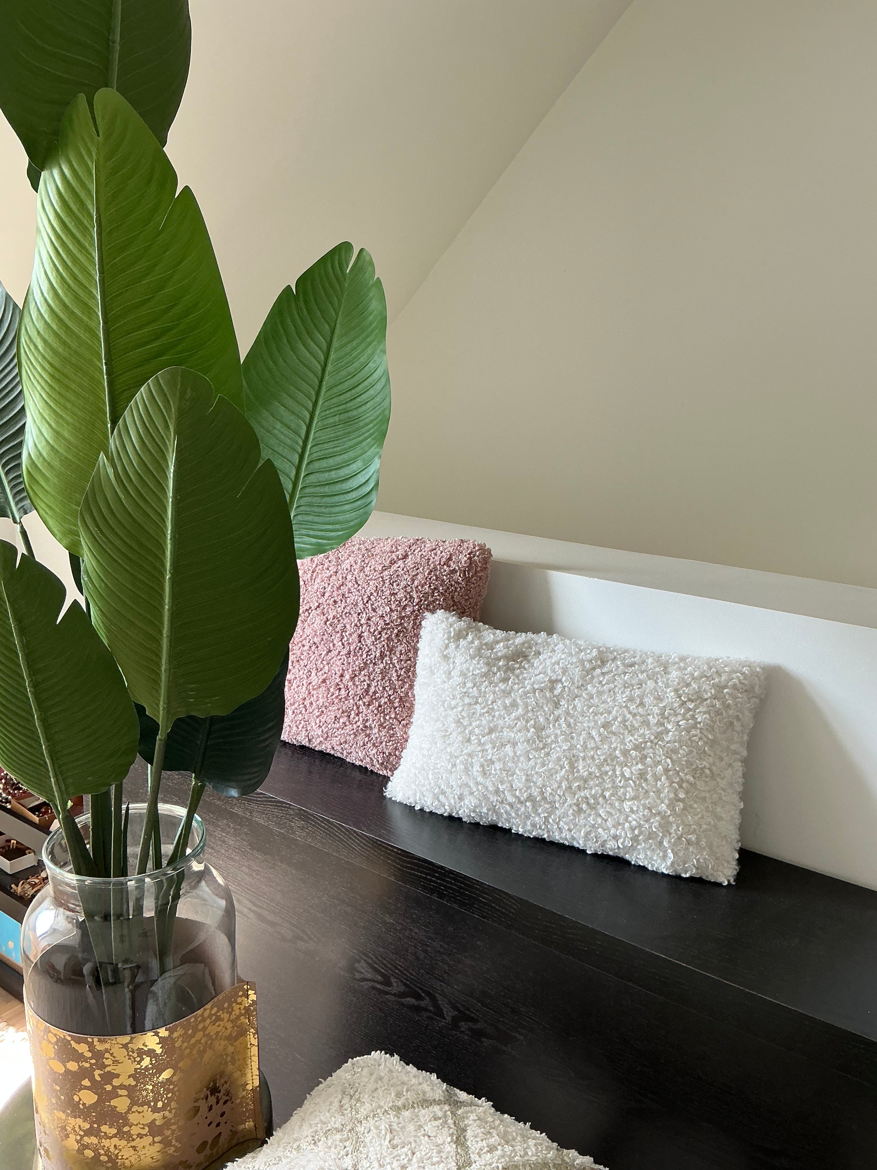 Long coussin rose