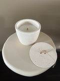 Stone candle (white)