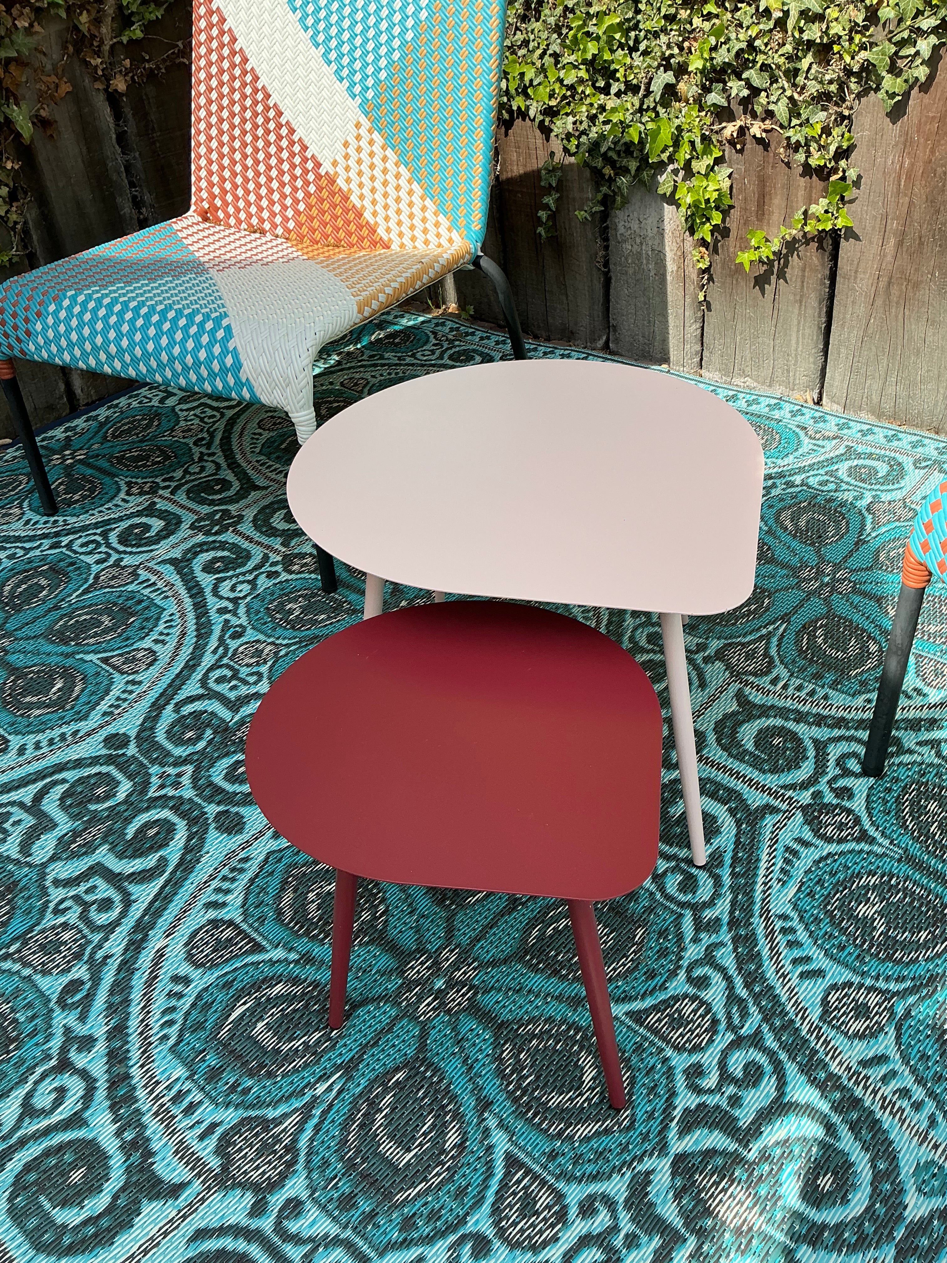 Ensemble de tables d'appoint de jardin