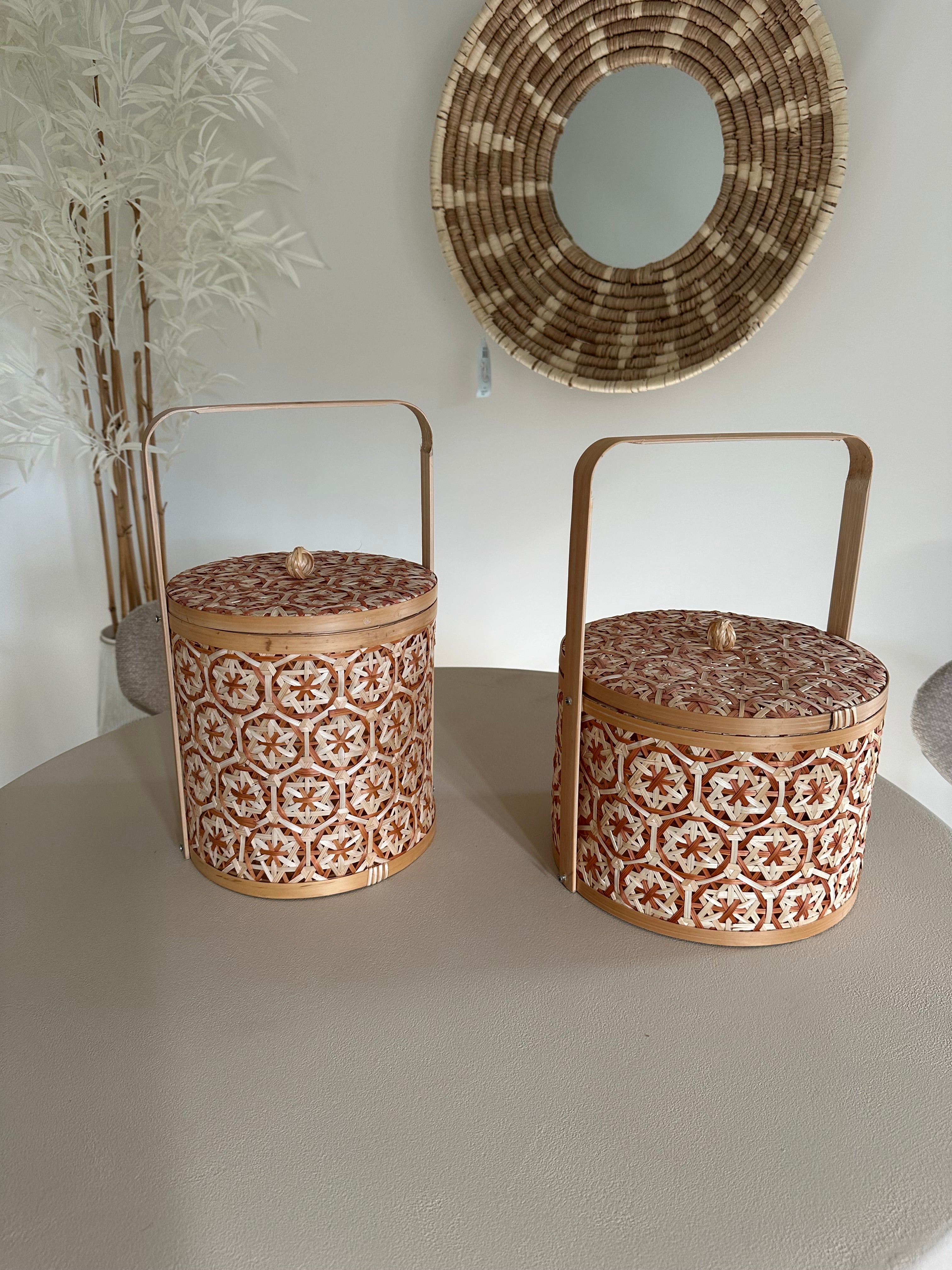 Decorative basket set (2 pieces)