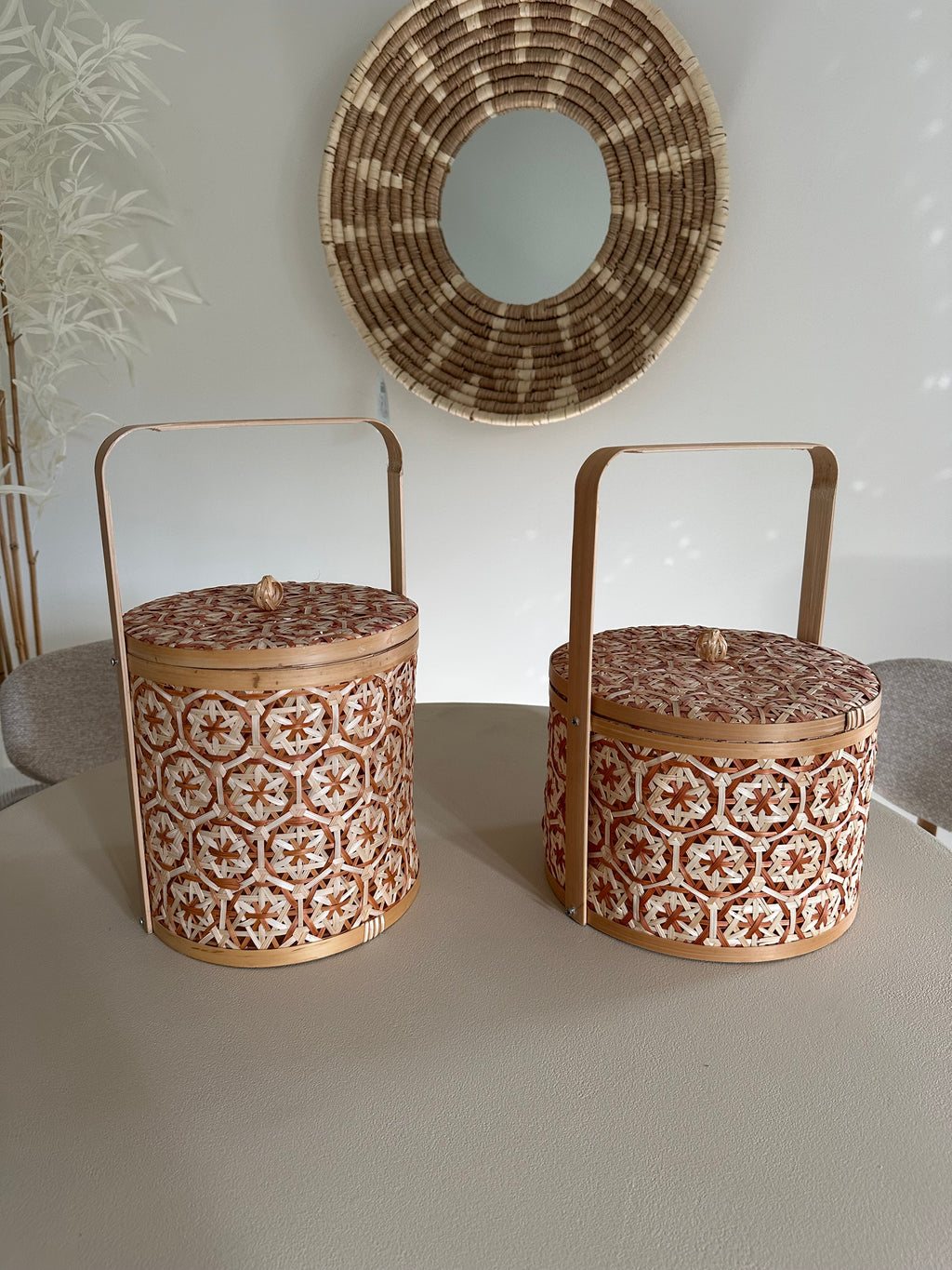 Decorative basket set (2 pieces)