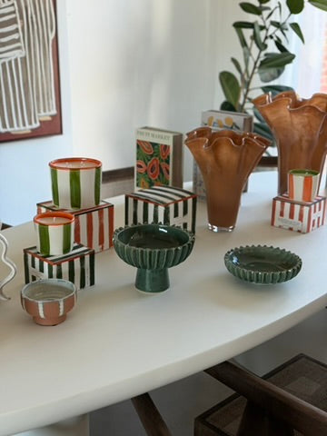 Green decorative bowl (set of 2)