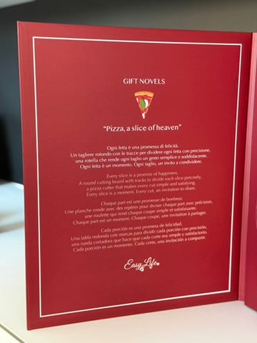 Book design side table with pizza serving board&cutter