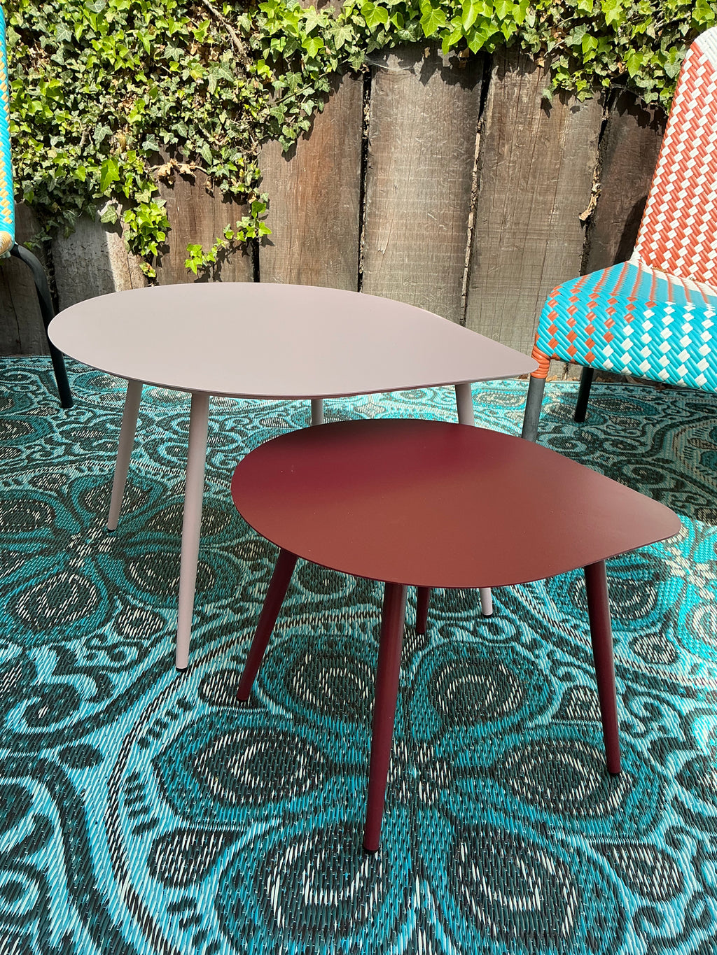 Ensemble de tables d'appoint de jardin