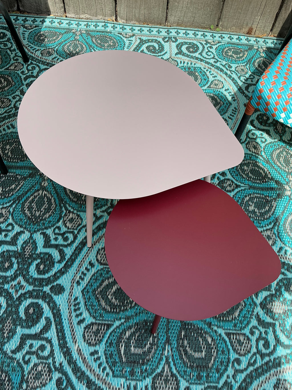 Ensemble de tables d'appoint de jardin