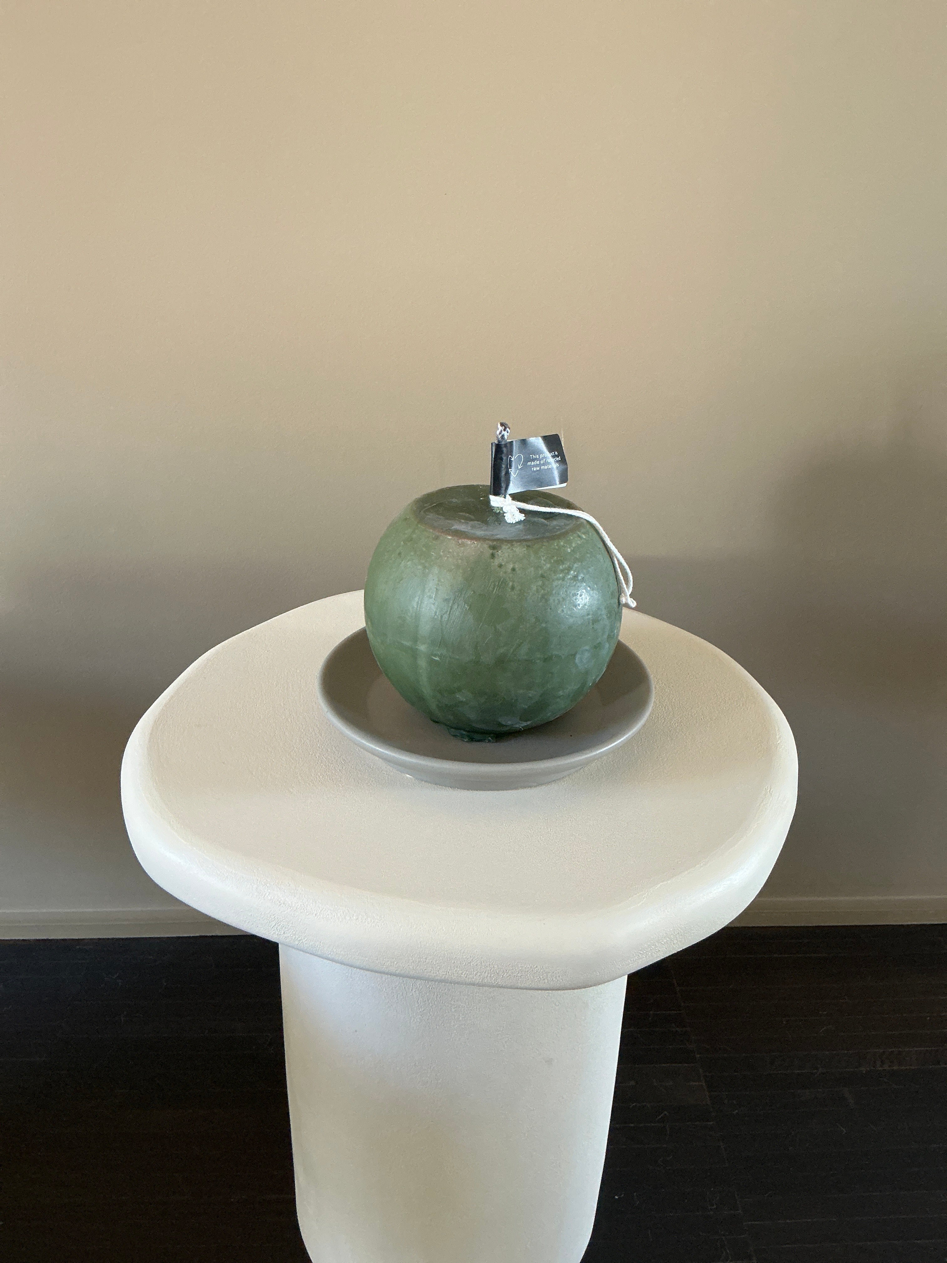 Bougie d'extérieur S verte ou rose (socle inclus)
