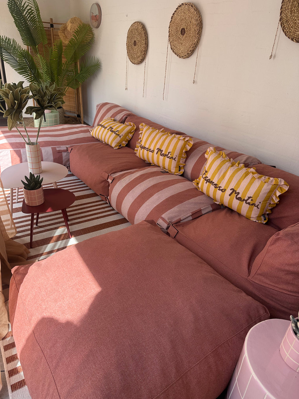 Woven rattan coaster