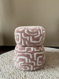 Beige patterned pouf