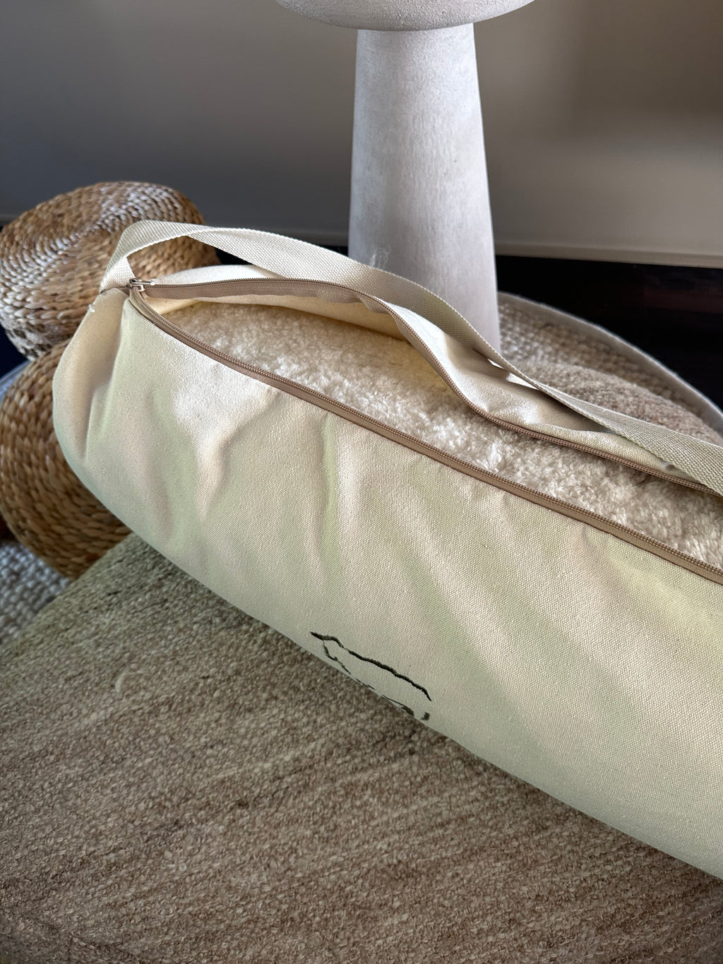 Soft sheep wool yoga mat