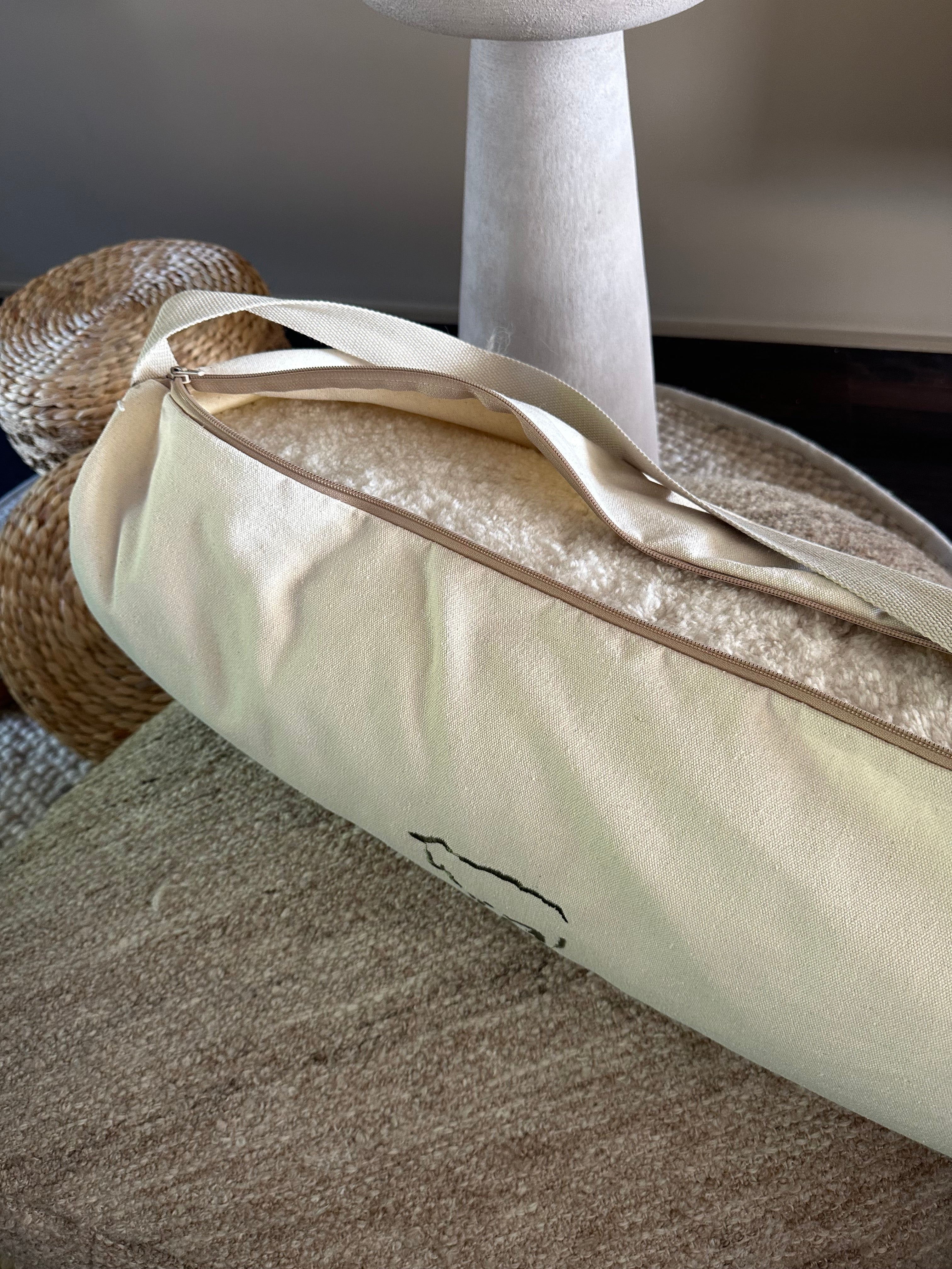 Soft sheep wool yoga mat