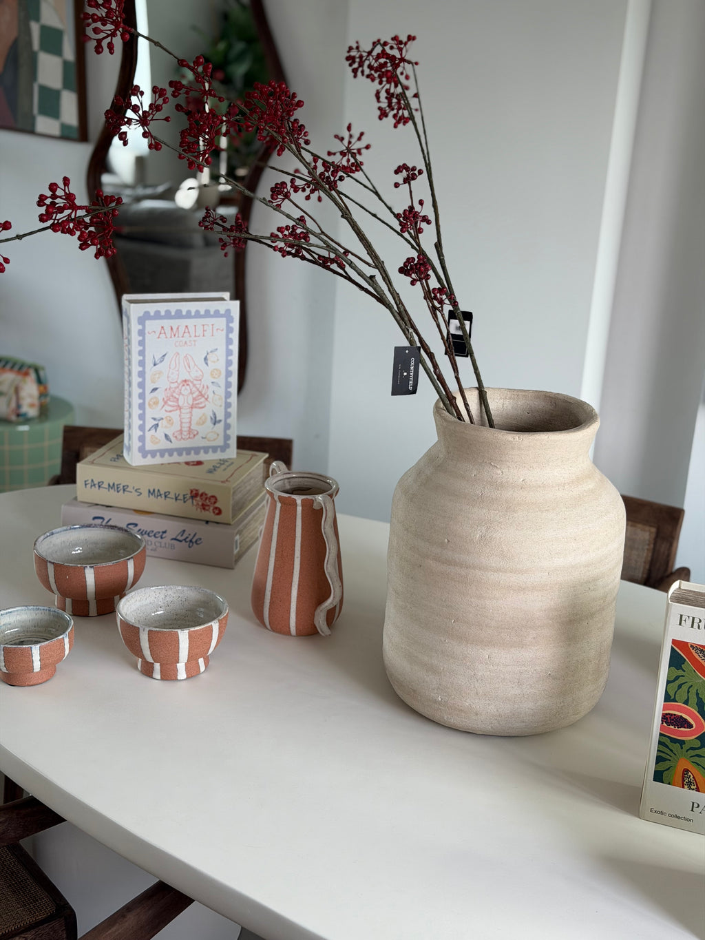 Beige Stoneware Vase