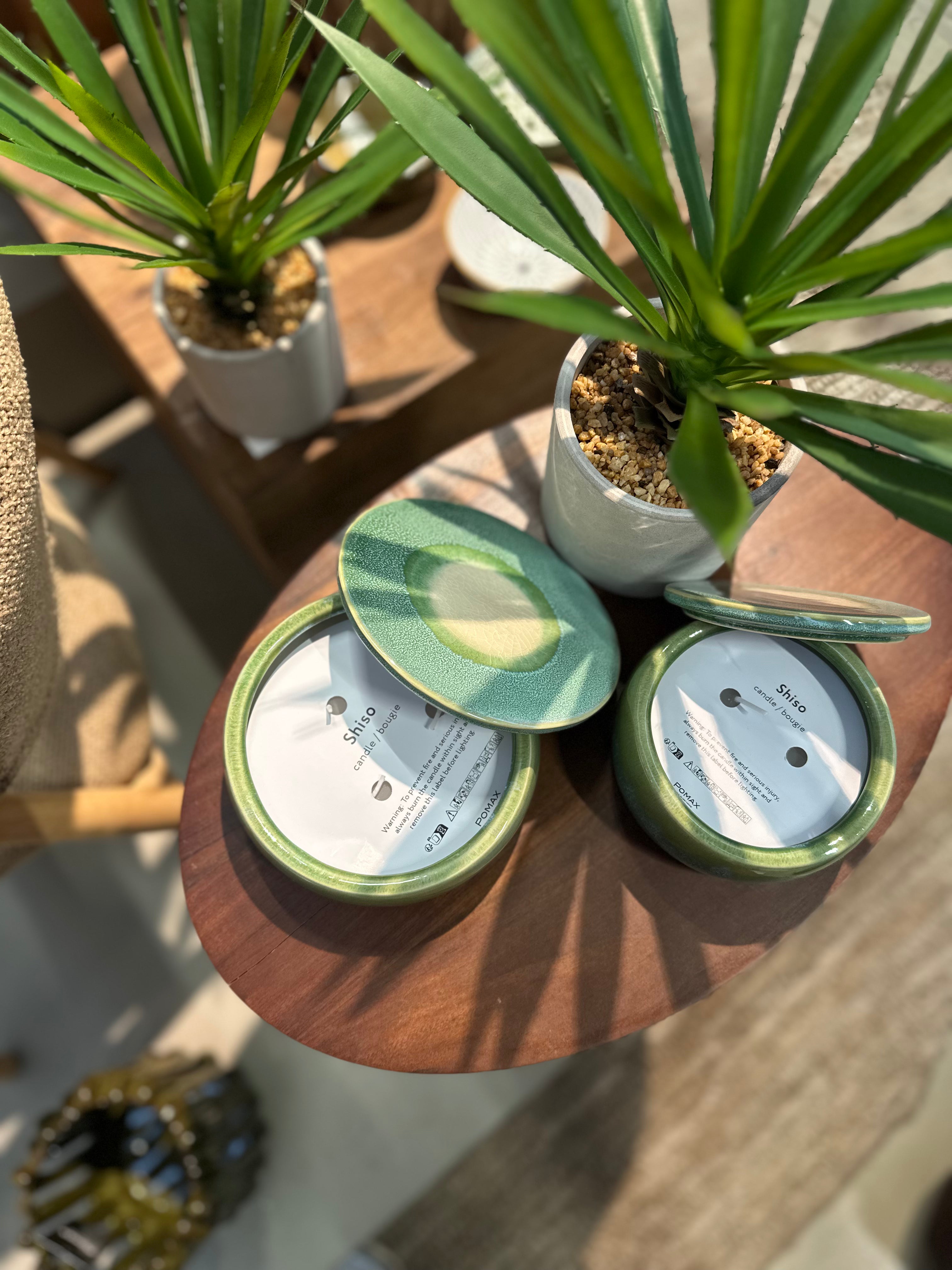 Shiso candle L green