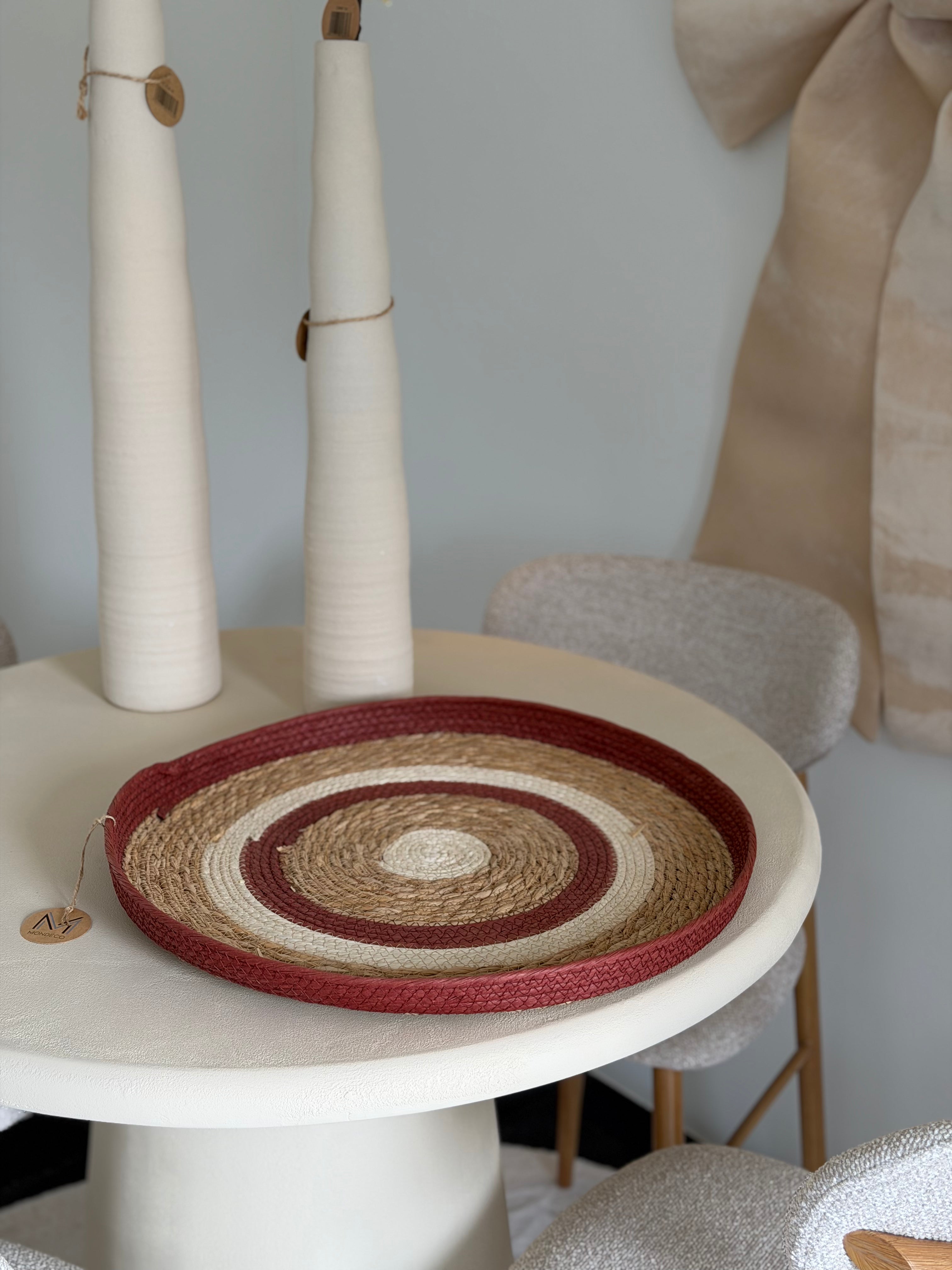 Bordeaux & Cream Serving Tray Ø40 cm €12, Ø50 cm €19