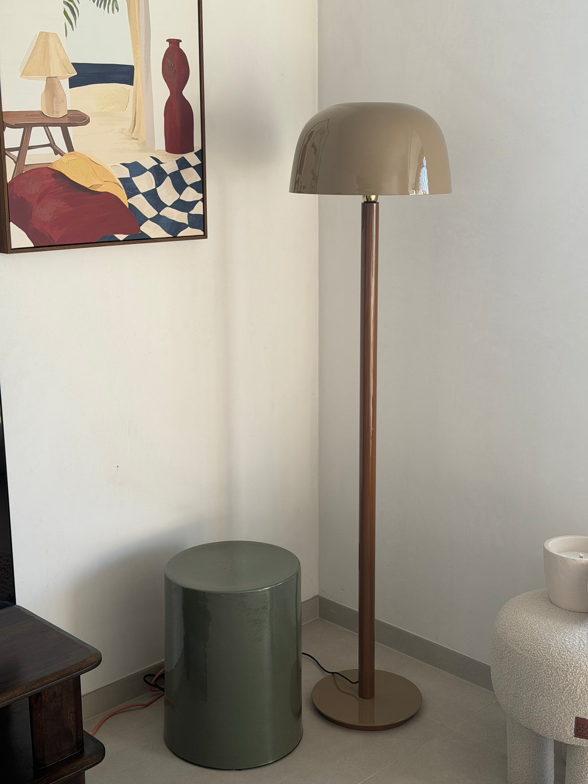 Standing lamp green - brown