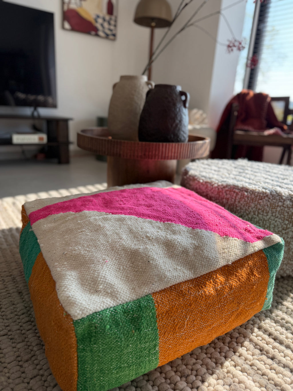 Colourful Pouf